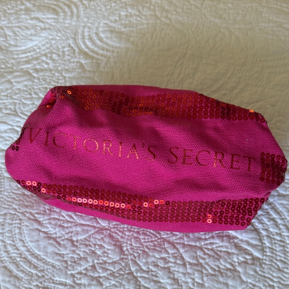 Victoria's Secret Fuchsia Sequin Pouch